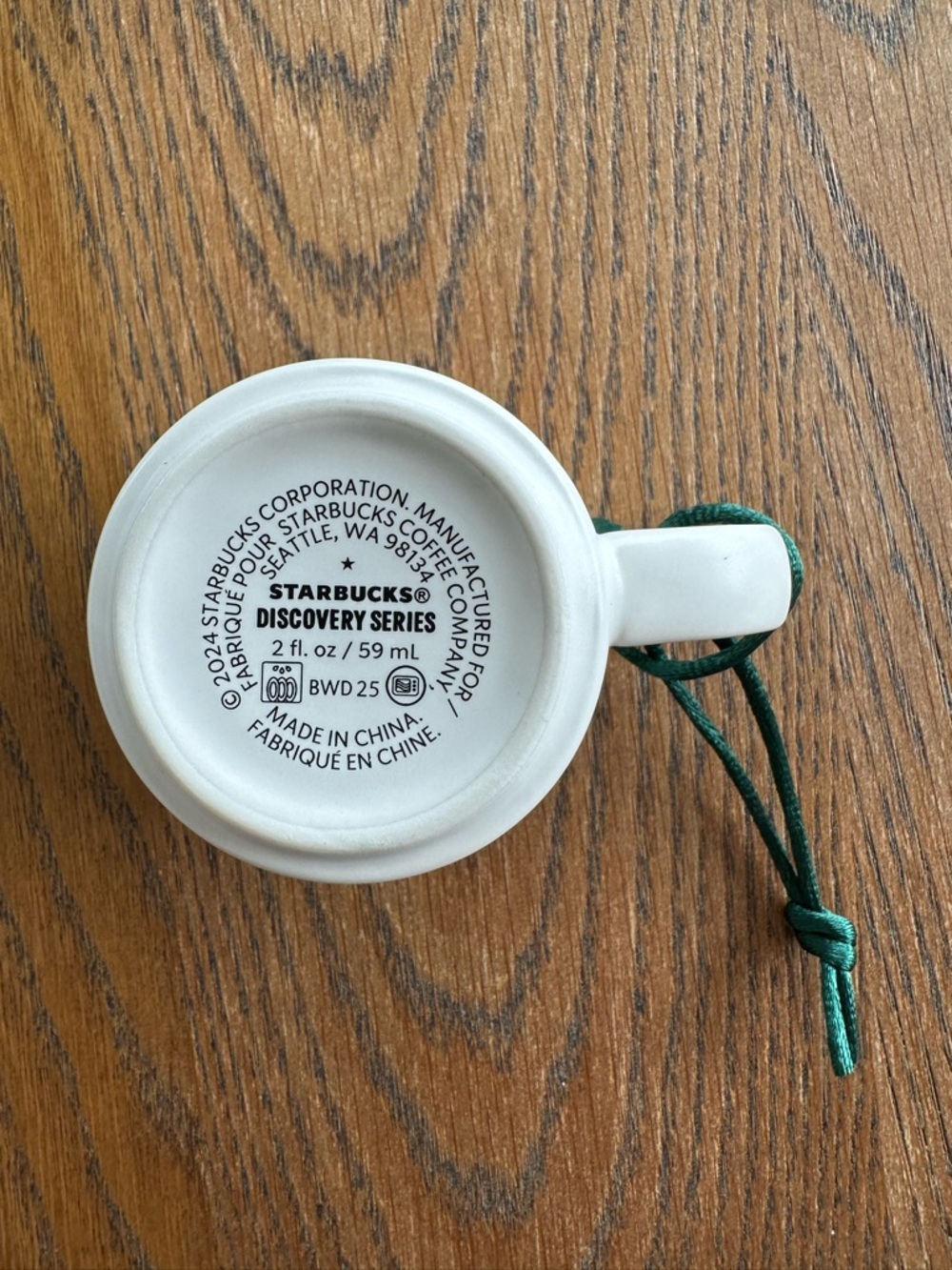 NWT Starbucks New York City Mini Ceramic Ornament Mug Discovery Series 2oz - Picture 7 of 7